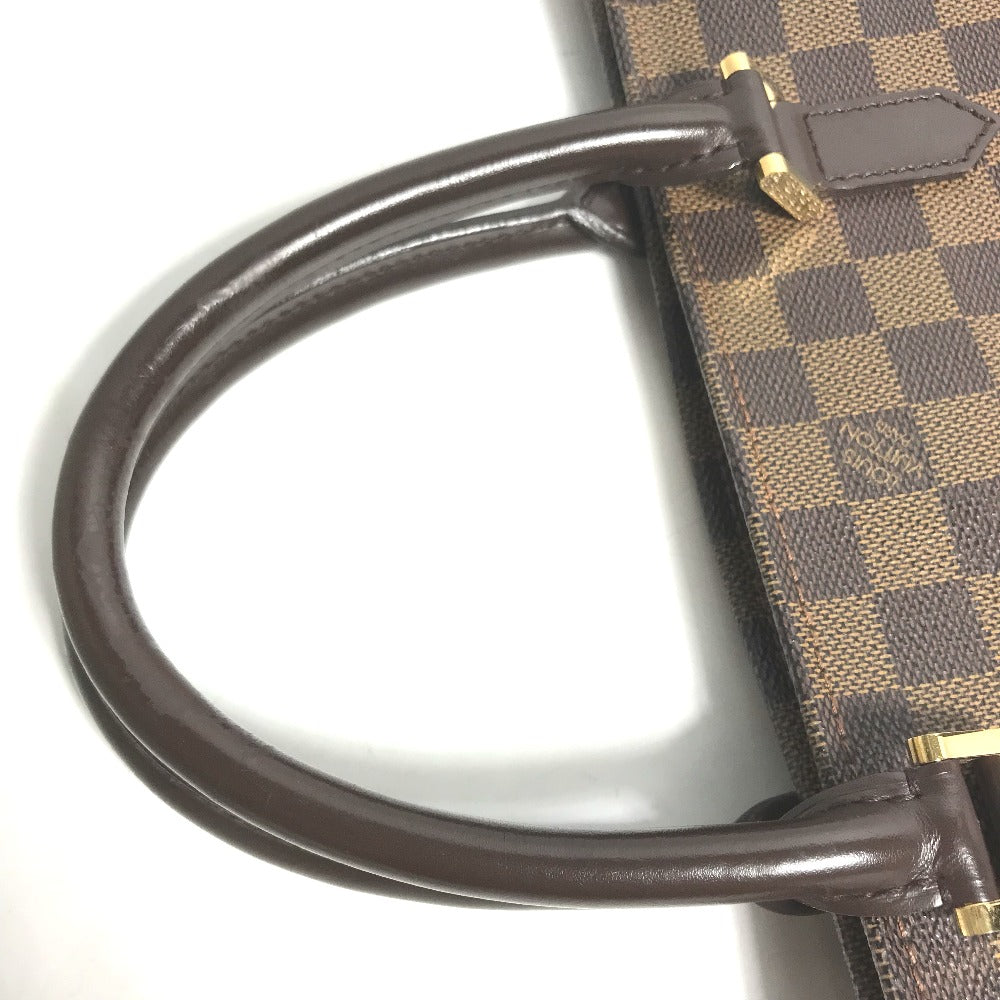 LOUIS VUITTON N51140 Damier Sac Plat Handbag, Vertical Tote Bag, Damier Canvas, Women's, Ebene, Brown