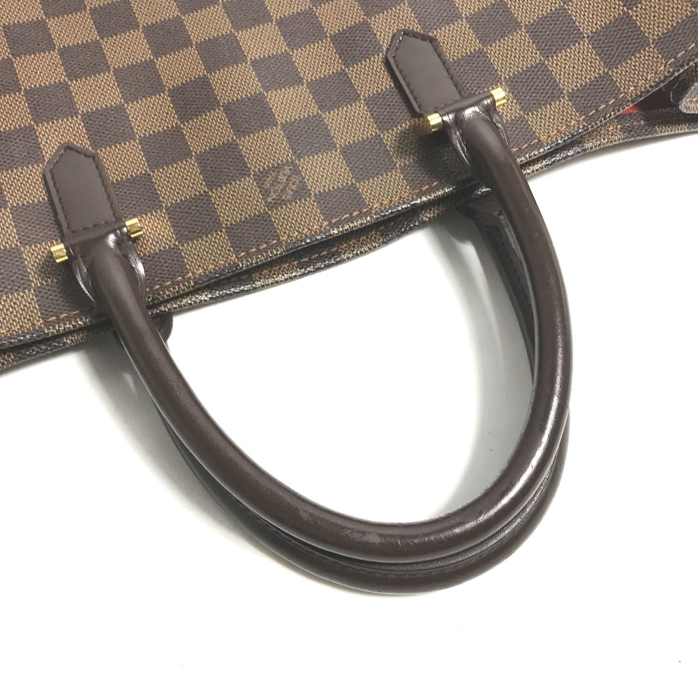 LOUIS VUITTON N51140 Damier Sac Plat Handbag, Vertical Tote Bag, Damier Canvas, Women's, Ebene, Brown