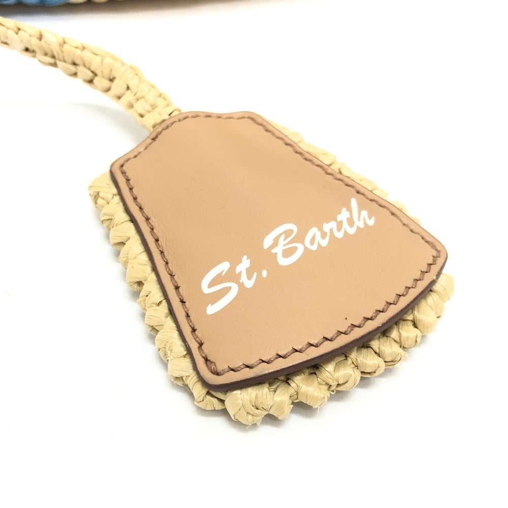 Prada 1BG454 Logo St. Barths Island Limited Bag Kecil Beg Tangan Kembali Tangan Raffia Ladies Beige