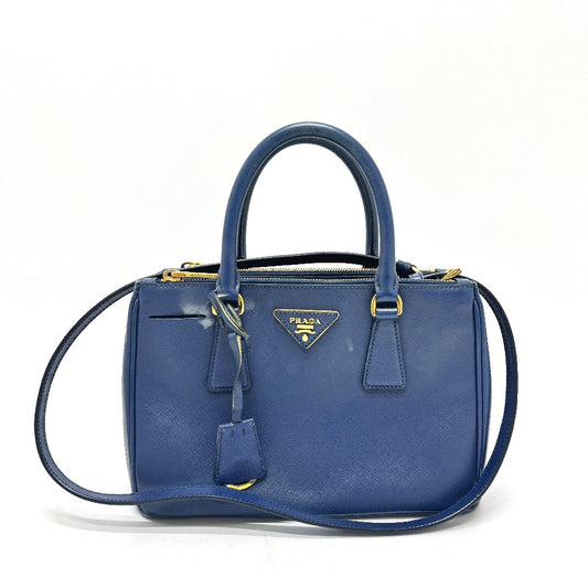 PRADA BN2316 ガレリア カバン 2WAY ショルダーバッグ 斜め掛け 三角ロゴ ハンドバッグ サフィアーノレザー レディース ブルー
