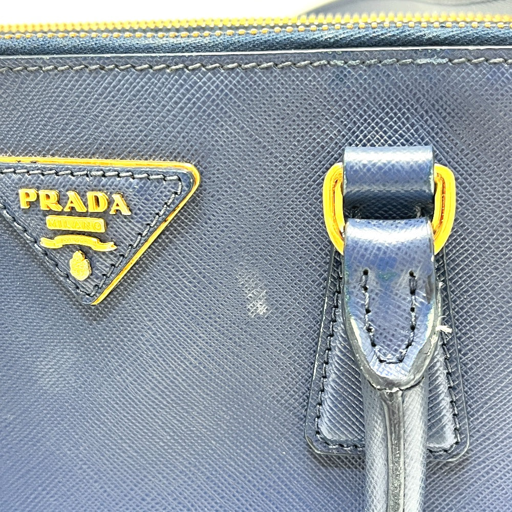 PRADA BN2316 ガレリア カバン 2WAY ショルダーバッグ 斜め掛け 三角ロゴ ハンドバッグ サフィアーノレザー レディース ブルー