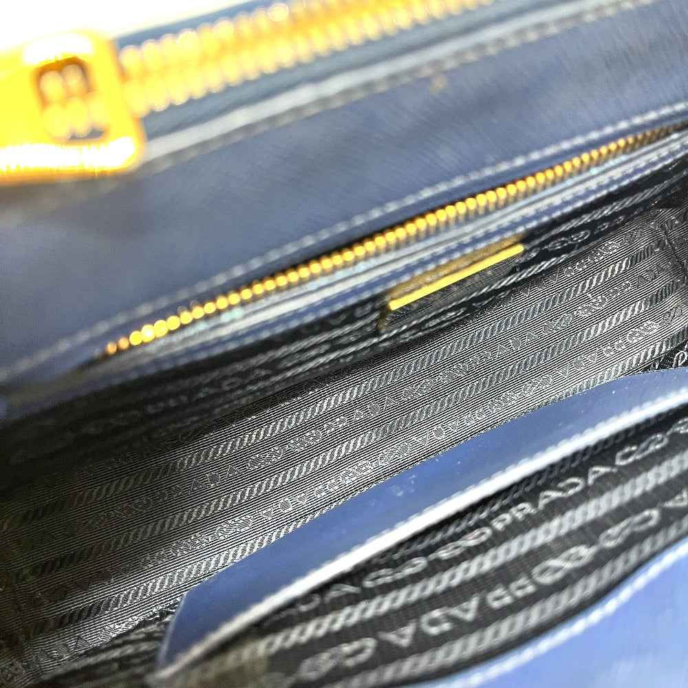 PRADA BN2316 ガレリア カバン 2WAY ショルダーバッグ 斜め掛け 三角ロゴ ハンドバッグ サフィアーノレザー レディース ブルー