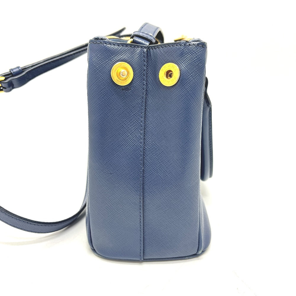 PRADA BN2316 ガレリア カバン 2WAY ショルダーバッグ 斜め掛け 三角ロゴ ハンドバッグ サフィアーノレザー レディース ブルー