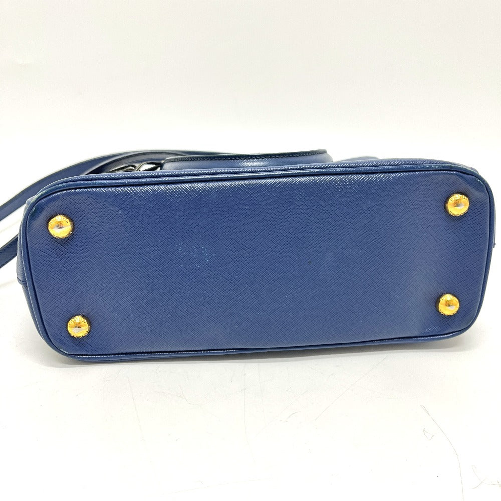 PRADA BN2316 ガレリア カバン 2WAY ショルダーバッグ 斜め掛け 三角ロゴ ハンドバッグ サフィアーノレザー レディース ブルー