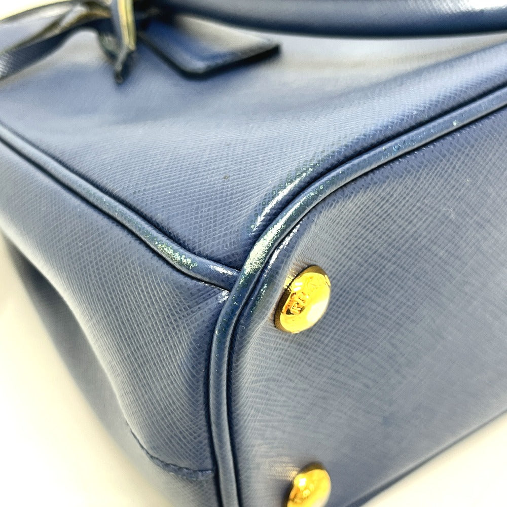 PRADA BN2316 ガレリア カバン 2WAY ショルダーバッグ 斜め掛け 三角ロゴ ハンドバッグ サフィアーノレザー レディース ブルー