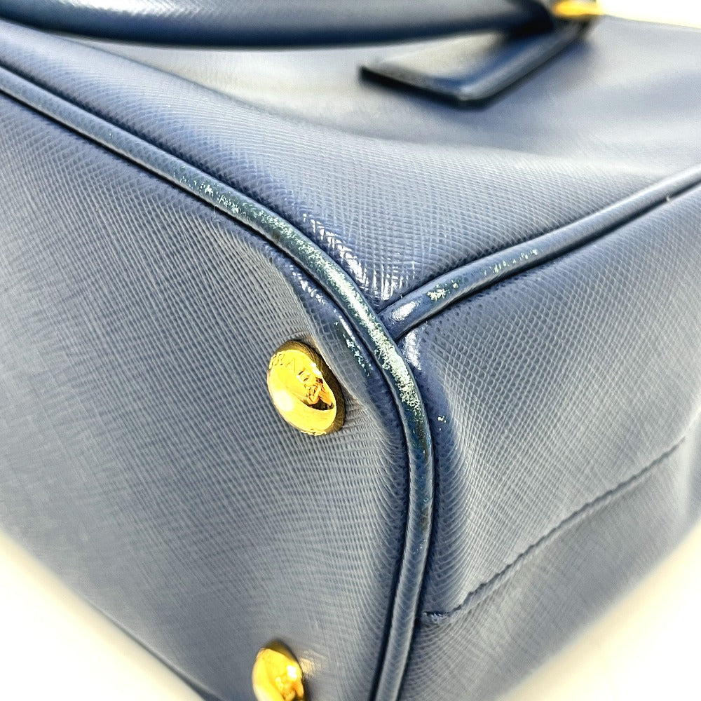 PRADA BN2316 ガレリア カバン 2WAY ショルダーバッグ 斜め掛け 三角ロゴ ハンドバッグ サフィアーノレザー レディース ブルー