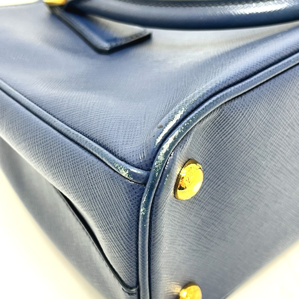 PRADA BN2316 ガレリア カバン 2WAY ショルダーバッグ 斜め掛け 三角ロゴ ハンドバッグ サフィアーノレザー レディース ブルー