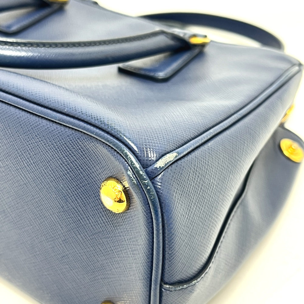 PRADA BN2316 ガレリア カバン 2WAY ショルダーバッグ 斜め掛け 三角ロゴ ハンドバッグ サフィアーノレザー レディース ブルー