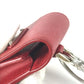 PRADA 2TT106 Triangle Logo Plate Case for Apple AirPods Earphones, Saffiano Leather, Red, Women's