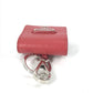 PRADA 2TT106 Triangle Logo Plate Case for Apple AirPods Earphones, Saffiano Leather, Red, Women's