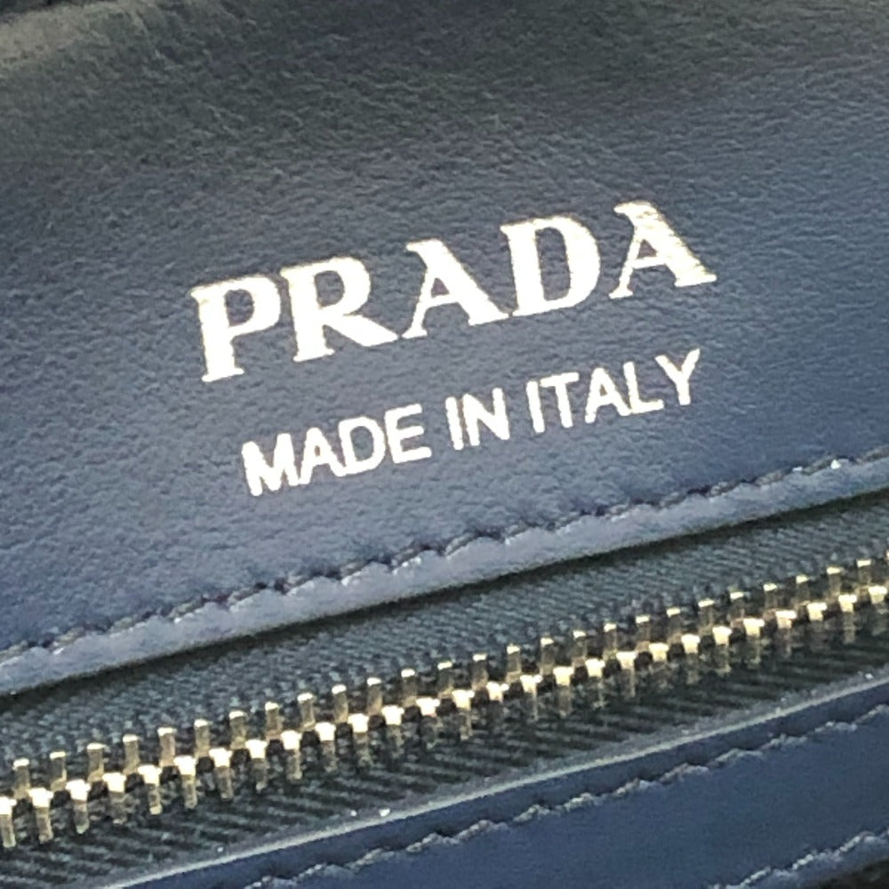 PRADA 1BH119 Diagram Bag 2WAY Shoulder Bag Chain Handbag Leather Ladies Blue