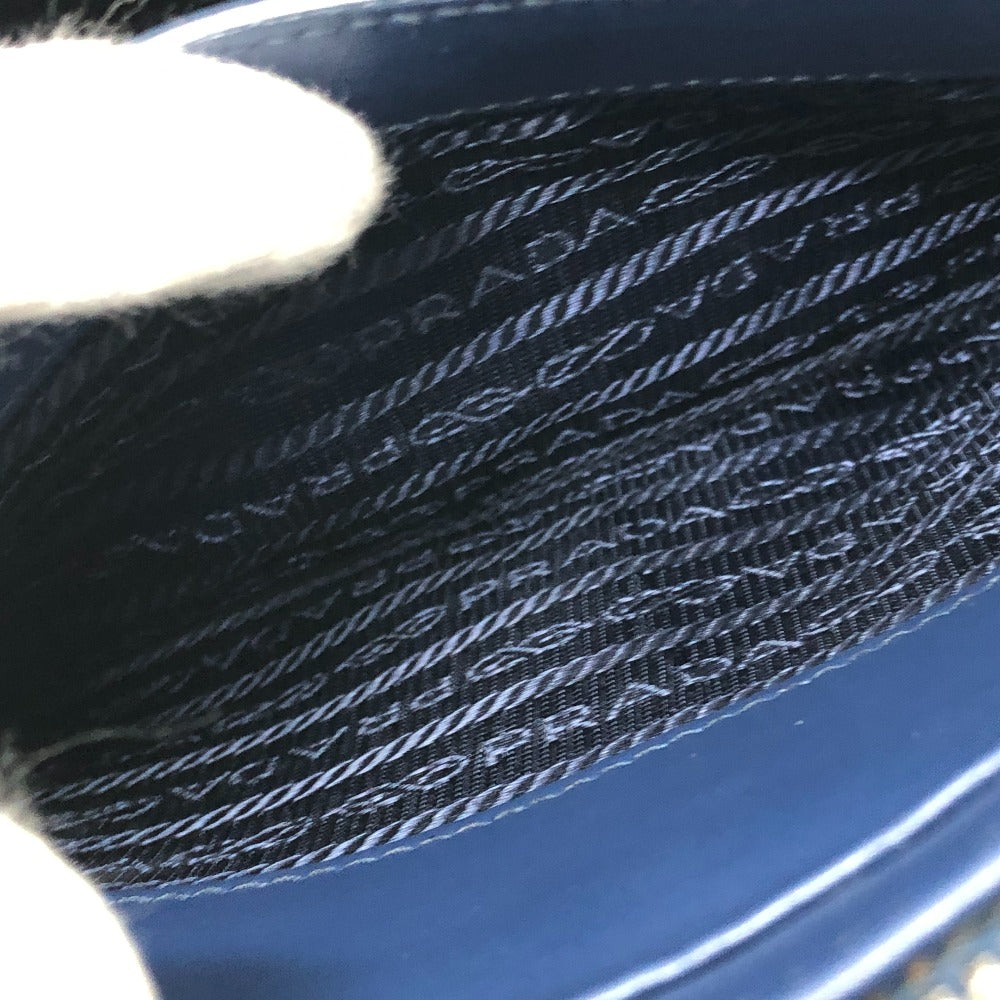 PRADA 1BH119 Diagram Bag 2WAY Shoulder Bag Chain Handbag Leather Ladies Blue