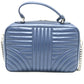 PRADA 1BH119 Diagram Bag 2WAY Shoulder Bag Chain Handbag Leather Ladies Blue