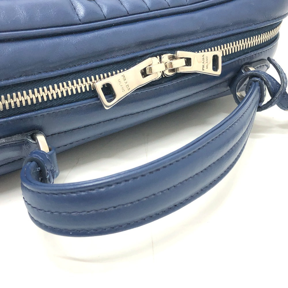PRADA 1BH119 Diagram Bag 2WAY Shoulder Bag Chain Handbag Leather Ladies Blue