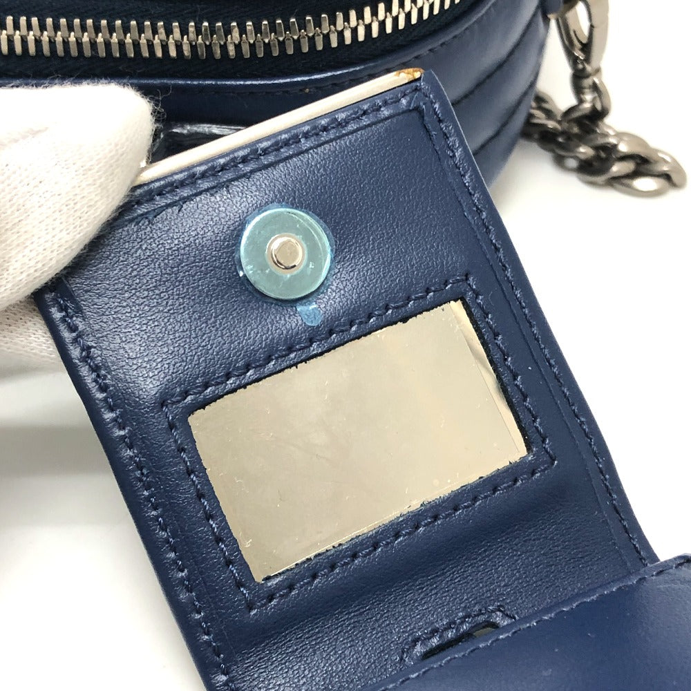 PRADA 1BH119 Diagram Bag 2WAY Shoulder Bag Chain Handbag Leather Ladies Blue