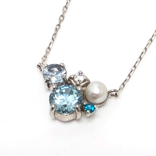 4℃ 152426223201 マルチビジュー ジュエリー アクセサリー K10WG ネックレス K10WG レディース シルバー