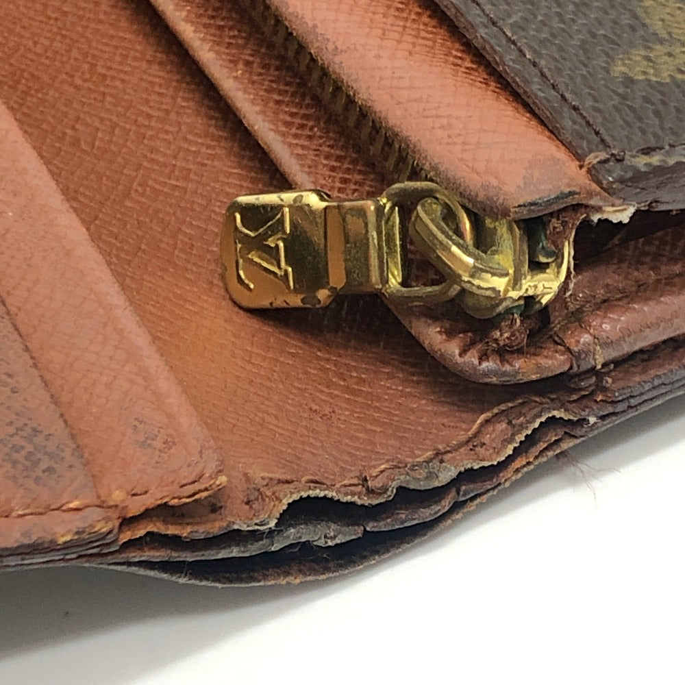 LOUIS VUITTON M61730 Porte Monnaie-Bietrezor Bifold wallet Folded wallet MonogramCanvas Brown Used
