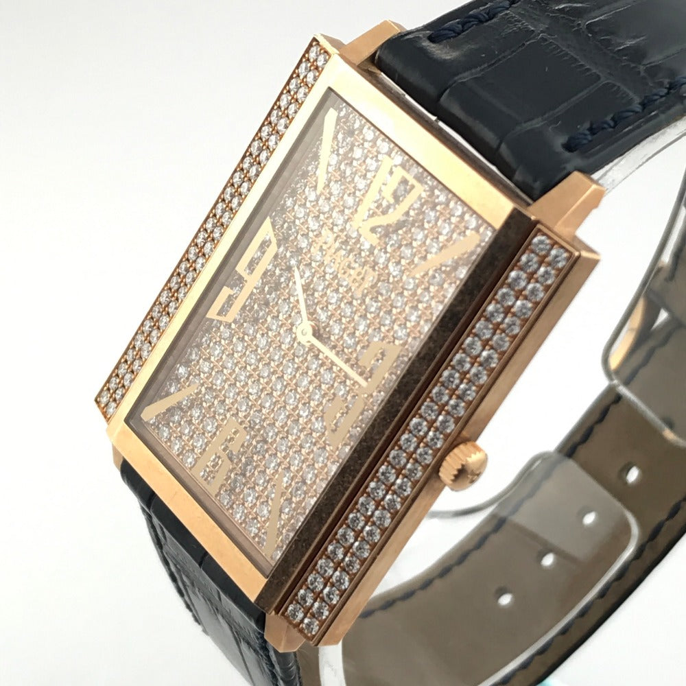 PIAGET ライムライト ダイヤベゼル 裏スケ 1967 エクストラフラット LM 手巻き 腕時計 K18PG メンズ ゴールド