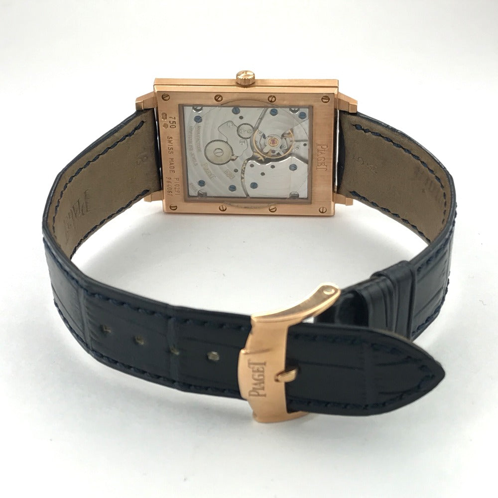 PIAGET ライムライト ダイヤベゼル 裏スケ 1967 エクストラフラット LM 手巻き 腕時計 K18PG メンズ ゴールド