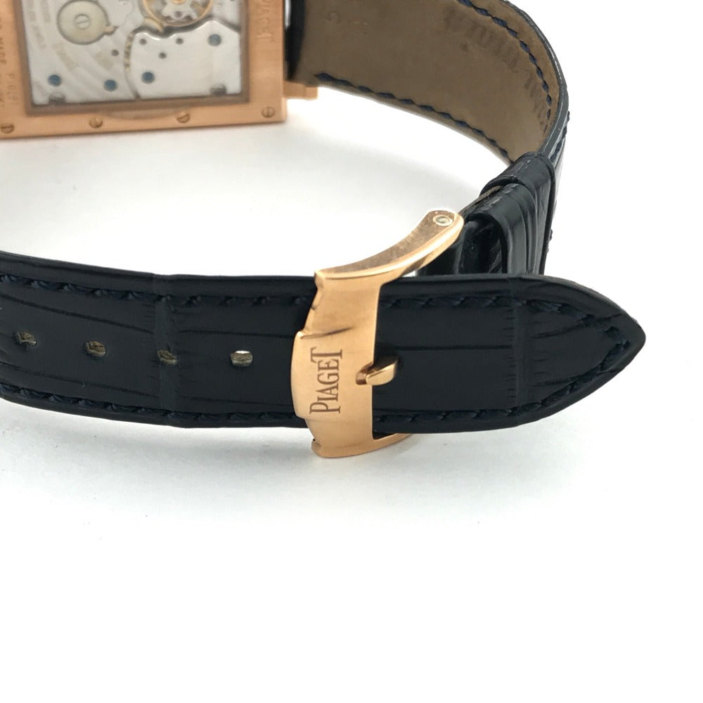 PIAGET ライムライト ダイヤベゼル 裏スケ 1967 エクストラフラット LM 手巻き 腕時計 K18PG メンズ ゴールド