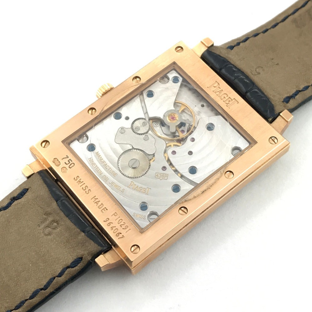 PIAGET ライムライト ダイヤベゼル 裏スケ 1967 エクストラフラット LM 手巻き 腕時計 K18PG メンズ ゴールド