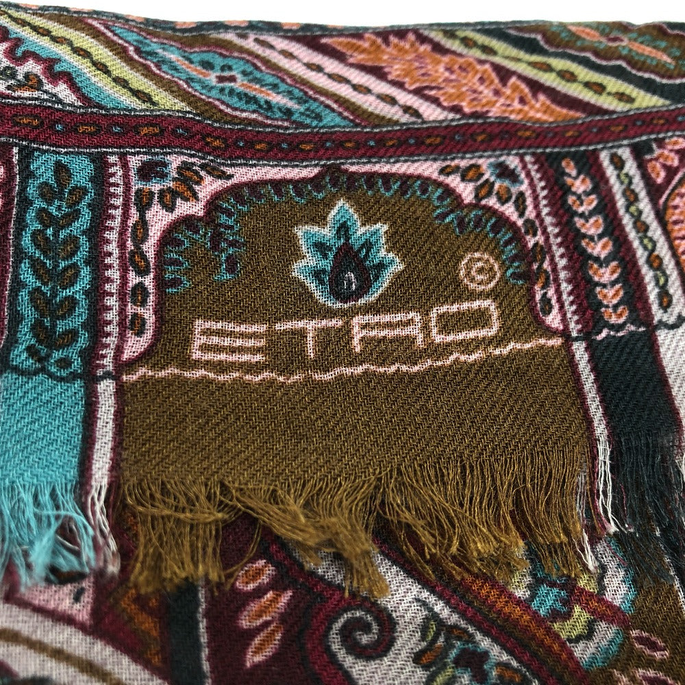 ETRO ペイズリー 大判 ストール ショール シルク レディース