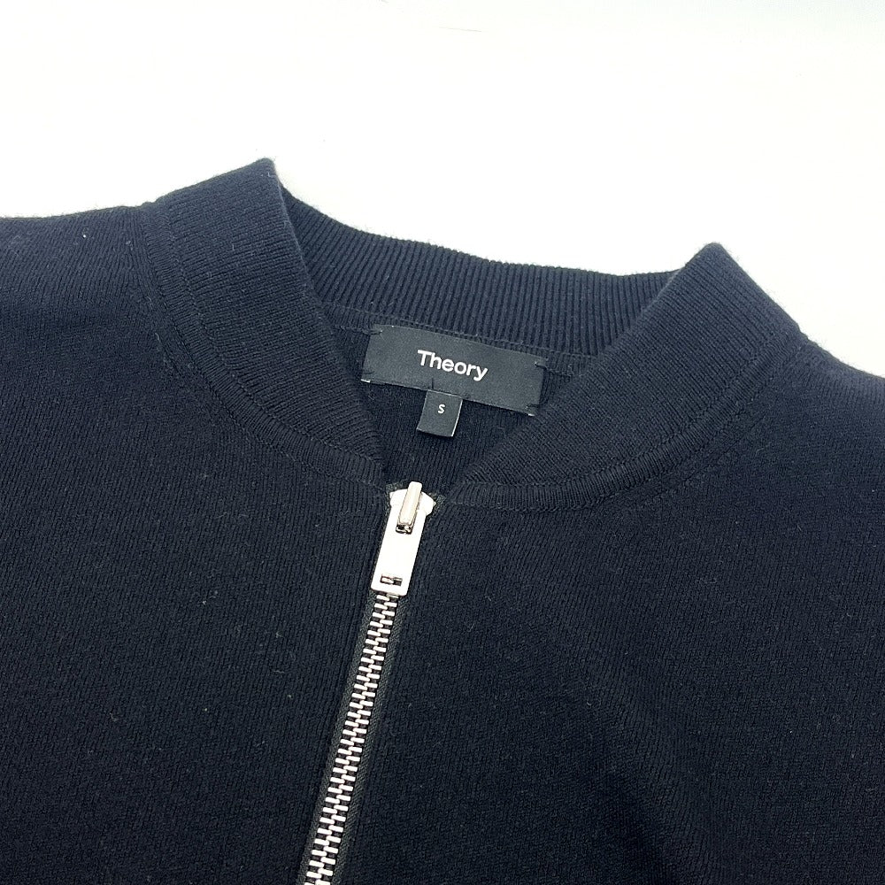 theory 01-3203718 ウォッシャブル ニット ジップアップ アパレル ブルゾン コットン レディース ブラック