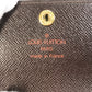 LOUIS VUITTON N61930 Damier Porte Monnaie Plat Wallet/Coin Purse in Damier Canvas, Women's, Ebene Brown