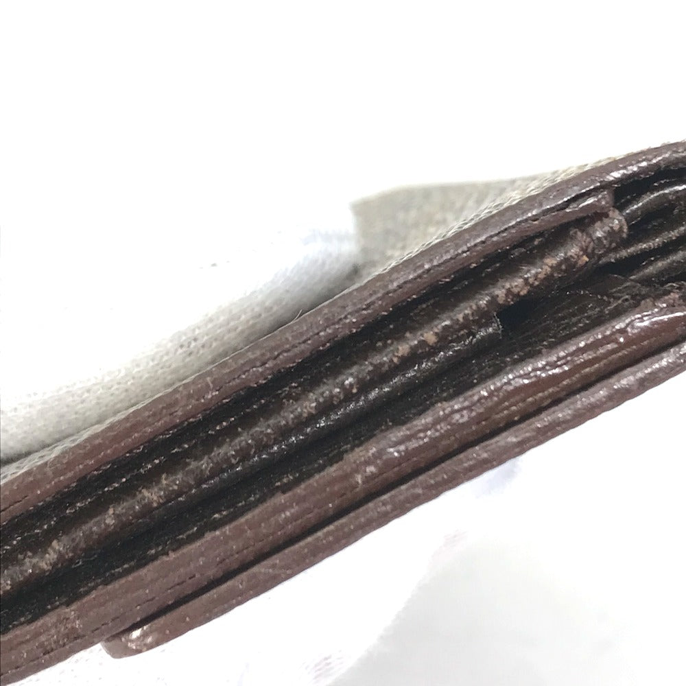 LOUIS VUITTON N61930 Damier Porte Monnaie Plat Wallet/Coin Purse in Damier Canvas, Women's, Ebene Brown
