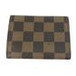 LOUIS VUITTON N61930 Damier Porte Monnaie Plat Wallet/Coin Purse in Damier Canvas, Women's, Ebene Brown
