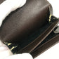 LOUIS VUITTON N61930 Damier Porte Monnaie Plat Wallet/Coin Purse in Damier Canvas, Women's, Ebene Brown