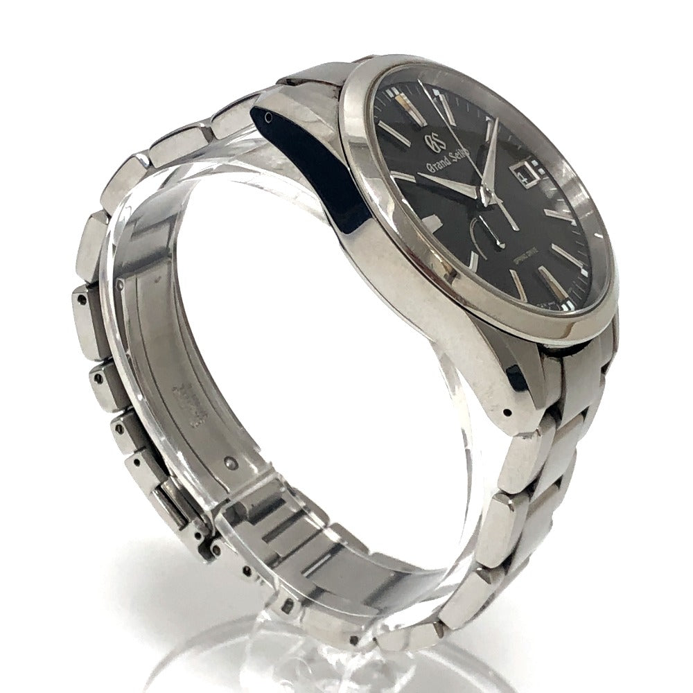 SEIKO 9R65-0BM0 グランドセイコー スピリングドライブ パワーリザーブ デイト 自動巻き 腕時計 SS メンズ シルバー