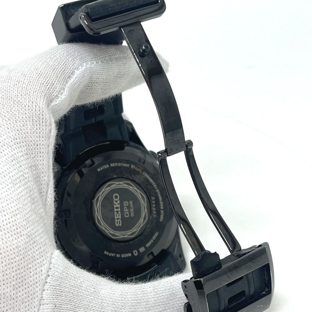 SEIKO 7X52-0AB0 Astron SolarGPS Wristwatch SS Black Used