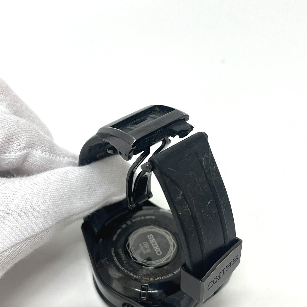 SEIKO 7X52-0AB0 Astron SolarGPS Wristwatch SS Black Used