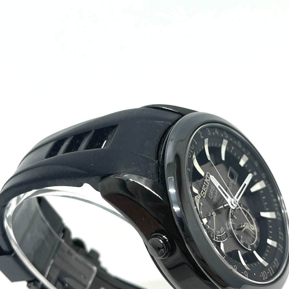 SEIKO 7X52-0AB0 Astron SolarGPS Wristwatch SS Black Used