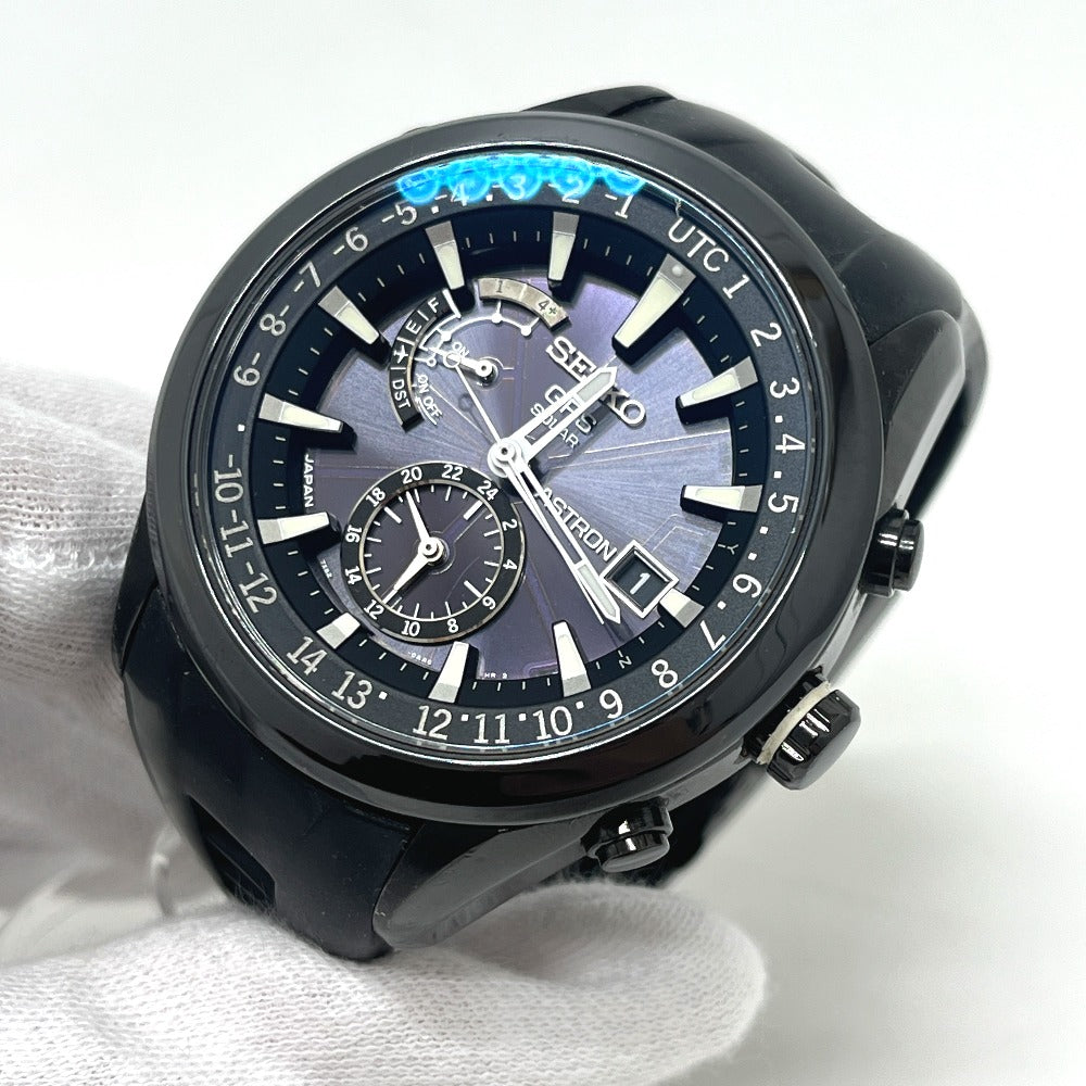 SEIKO 7X52-0AB0 Astron SolarGPS Wristwatch SS Black Used