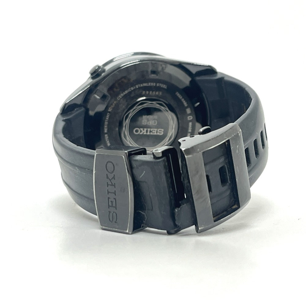 SEIKO 7X52-0AB0 Astron SolarGPS Wristwatch SS Black Used