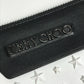 JIMMY CHOO Star Stud DEREK Leather Clutch Bag for Men, White and Black