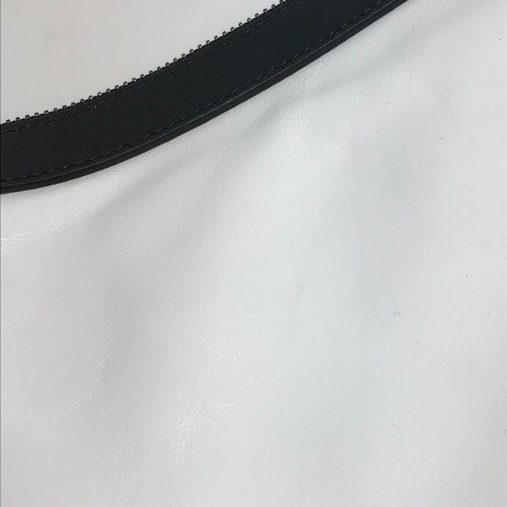 JIMMY CHOO Star Stud DEREK Leather Clutch Bag for Men, White and Black