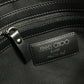 JIMMY CHOO Star Stud DEREK Leather Clutch Bag for Men, White and Black