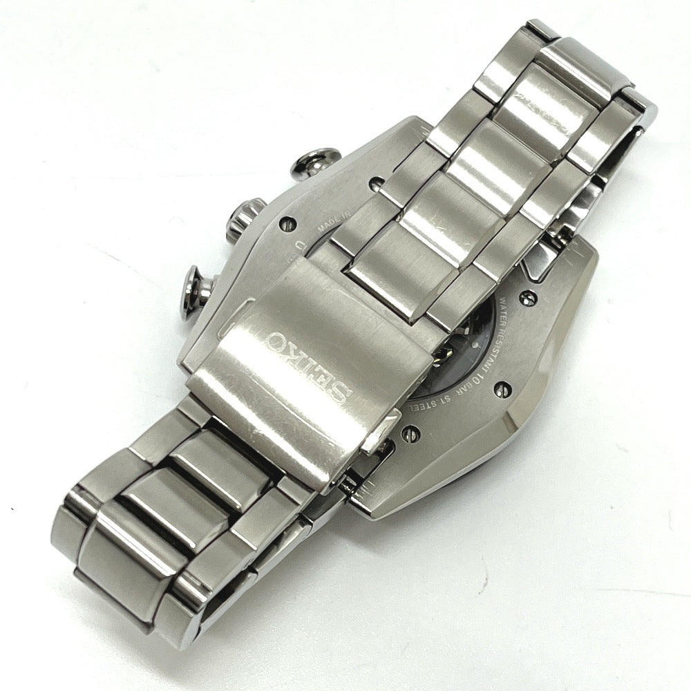 SEIKO SAEA001 5R86-0AL0 ブライツ アナンタ クロノグラフ パワーリザーブ スプリングドライブ 自動巻き 腕時計 SS メンズ シルバー