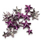 JIMMY CHOO 163FILIPA.CIM Round Zip Long Wallet, Filipa Star Studs, Patent Leather, Unisex, Purple, Metallic Purple