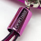 JIMMY CHOO 163FILIPA.CIM Round Zip Long Wallet, Filipa Star Studs, Patent Leather, Unisex, Purple, Metallic Purple