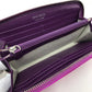 JIMMY CHOO 163FILIPA.CIM Round Zip Long Wallet, Filipa Star Studs, Patent Leather, Unisex, Purple, Metallic Purple
