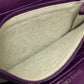 JIMMY CHOO 163FILIPA.CIM Round Zip Long Wallet, Filipa Star Studs, Patent Leather, Unisex, Purple, Metallic Purple