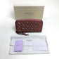 JIMMY CHOO Star Studs Round Zip Long Wallet, Lamb Leather, Women's, Rose Pink