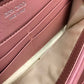 JIMMY CHOO Star Studs Round Zip Long Wallet, Lamb Leather, Women's, Rose Pink