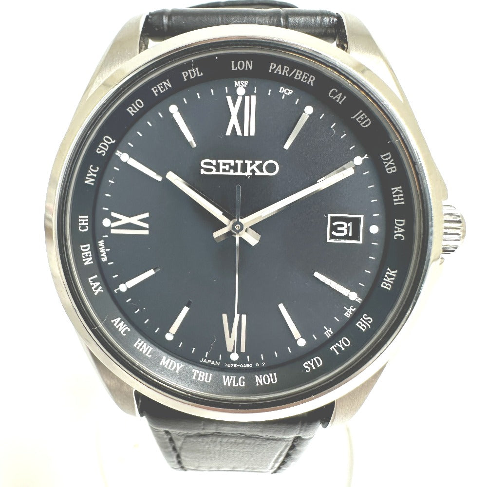 SEIKO 7B75-0AB0 セイコーセレクション ソーラー アナログ 腕時計 ソーラー 時計 腕時計 SS メンズ |  brandshop-reference