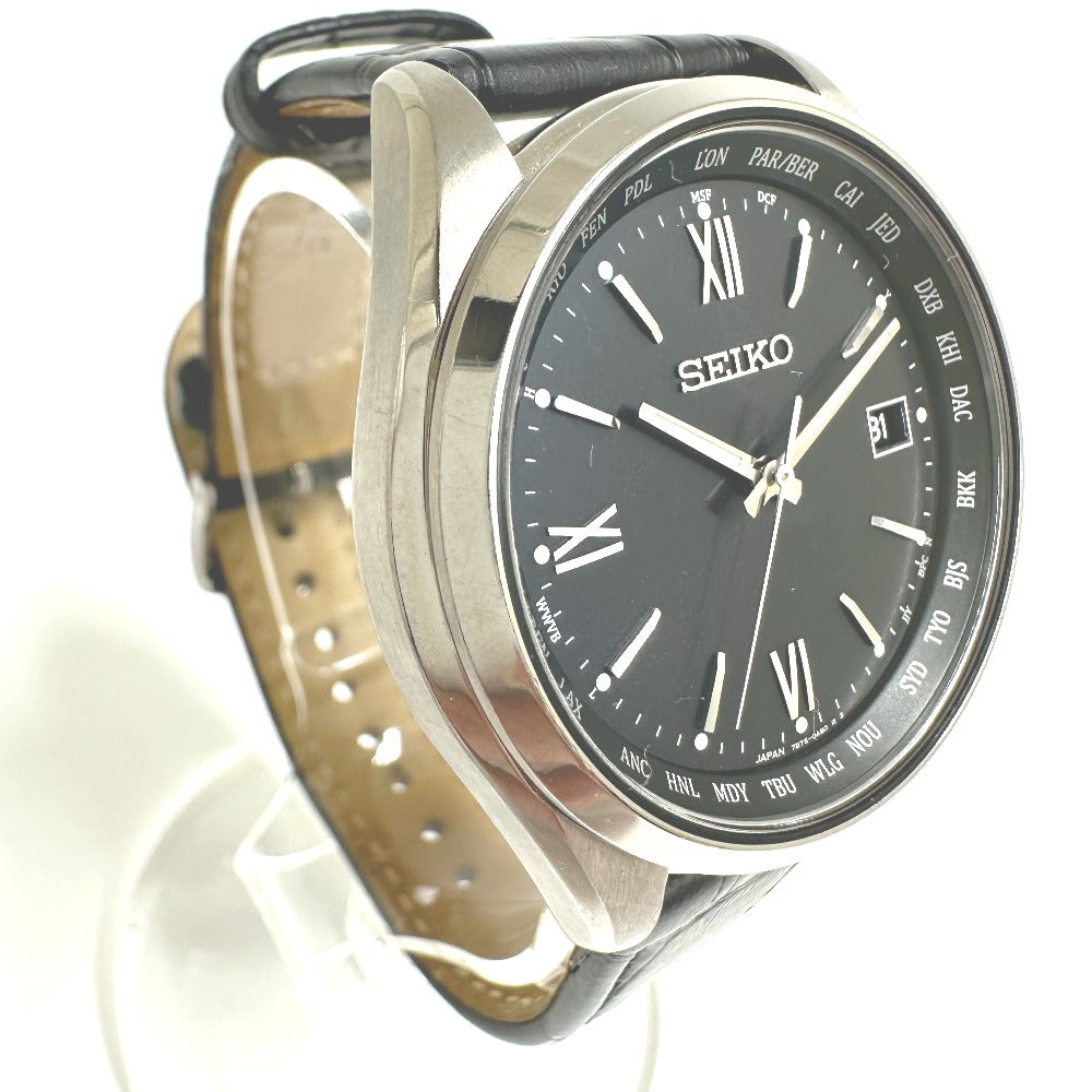 SEIKO 7B75-0AB0 セイコーセレクション ソーラー アナログ 腕時計 ソーラー 時計 腕時計 SS メンズ - brandshop-reference