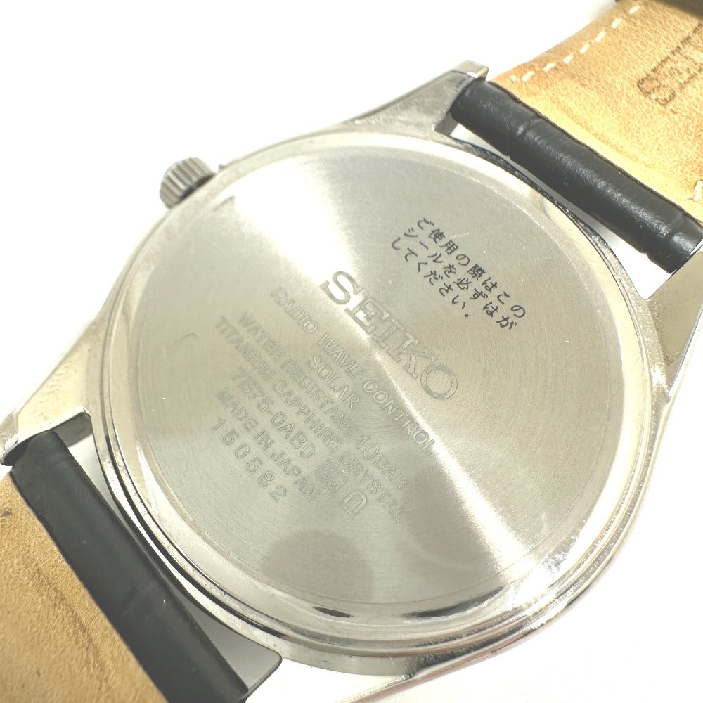 SEIKO 7B75-0AB0 セイコーセレクション ソーラー アナログ 腕時計 ソーラー 時計 腕時計 SS メンズ - brandshop-reference